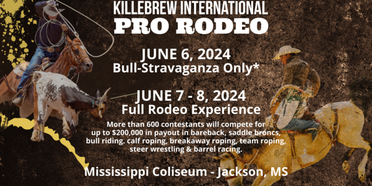 Mississippi State Fairgrounds to Host Killebrew International Pro Rodeo June 6-8