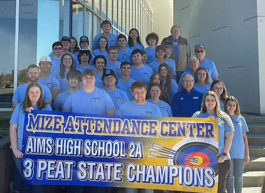 Mize Archery Team Wins 3rd Consecutive AIMS 2A State Championship!