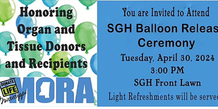Balloon Release Ceremony @ SGH, Tuesday (30th) @ 3:00 PM