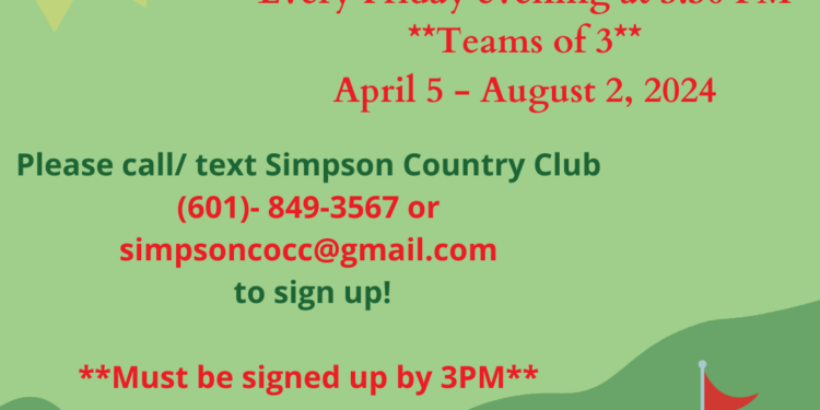Friday Scrambles at the Simpson County Country Club