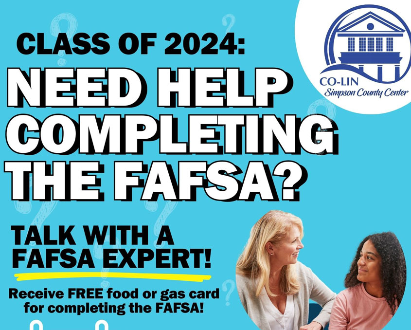 Receive  Help to Complete FAFSA—August 13th @ Co-Lin Simpson