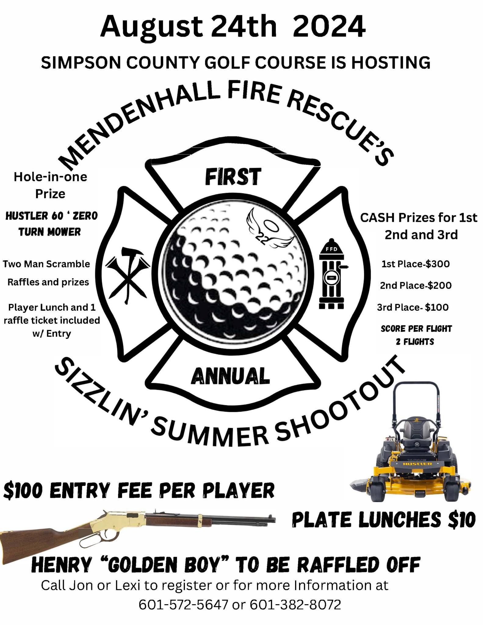 Mendenhall Fire Department Sizzlin’ Summer Shootout @ Simpson County Golf Course