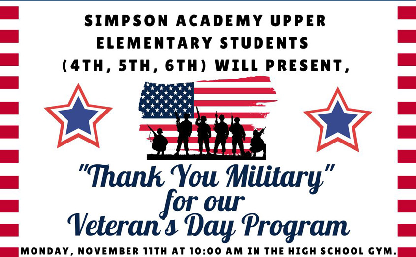 Veterans from Simpson & Surrounding Counties Invited to Program @ SCA