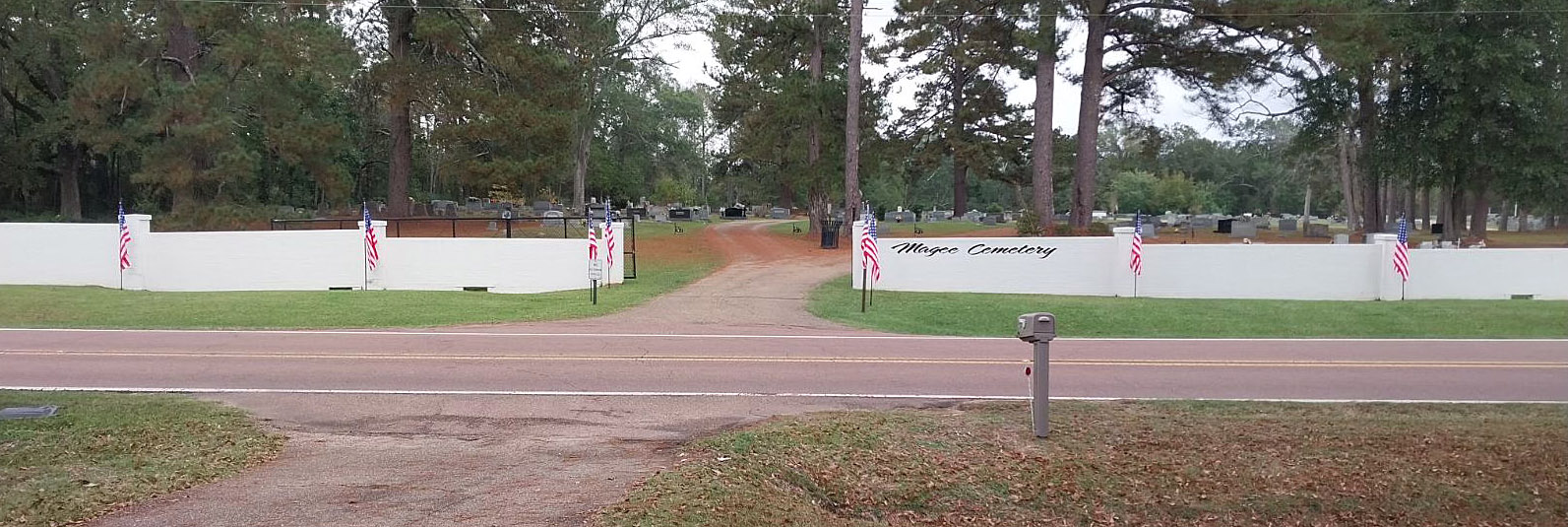 New flags displayed @ Magee Cemetery