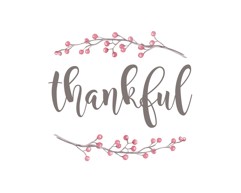 Be thankful.  By Sharon Womack
