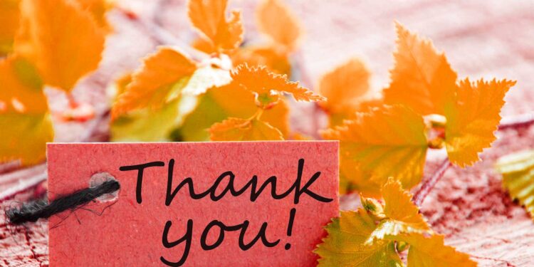 Take time to say Thank you! By Sharon Womack