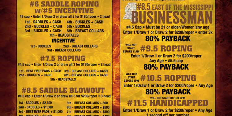 Fire It Up Roping Event at Dixie National
