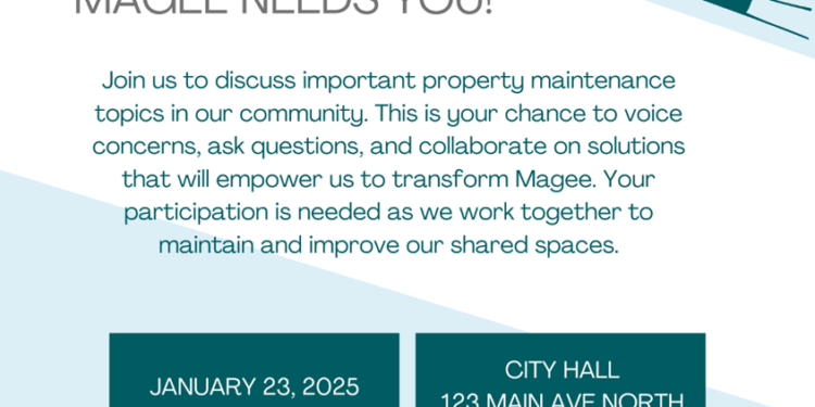 Town Hall Meeting @ Magee City Hall January 23rd 6:00 PM Everyone is invited.