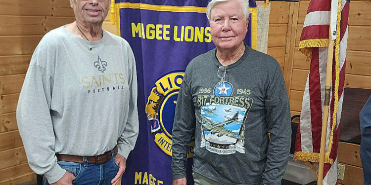 Larry Brewer visits the Magee Lions Club