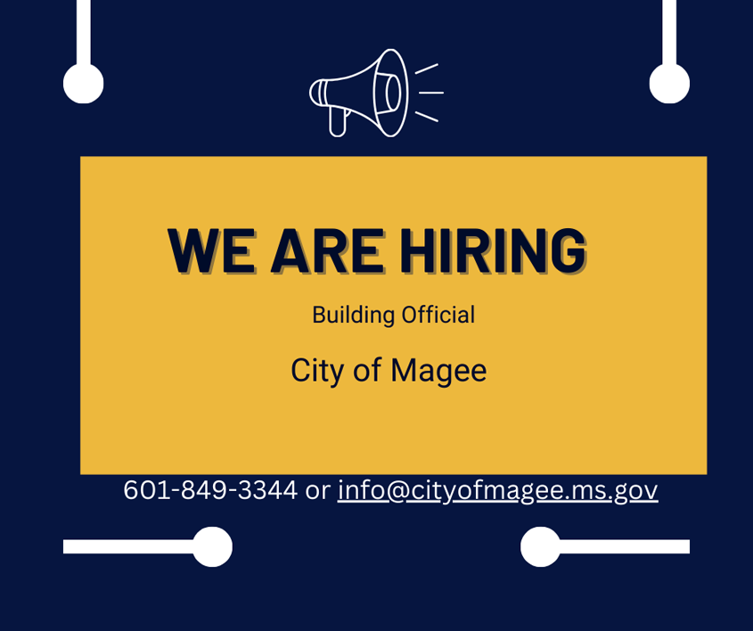Job opening with City of Magee—Building Inspector