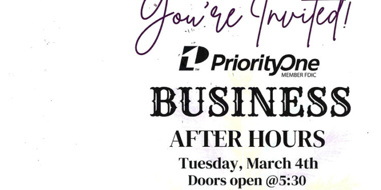 PriorityOne Invites the Public to Business After Hours. Tuesday, March 4th