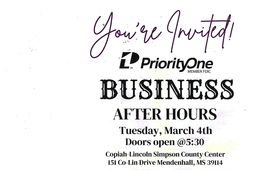 PriorityOne Invites the Public to Business After Hours. Tuesday, March 4th
