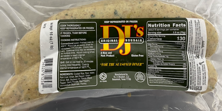 Almost 9 tons of sausages recalled Mississippi is on the list