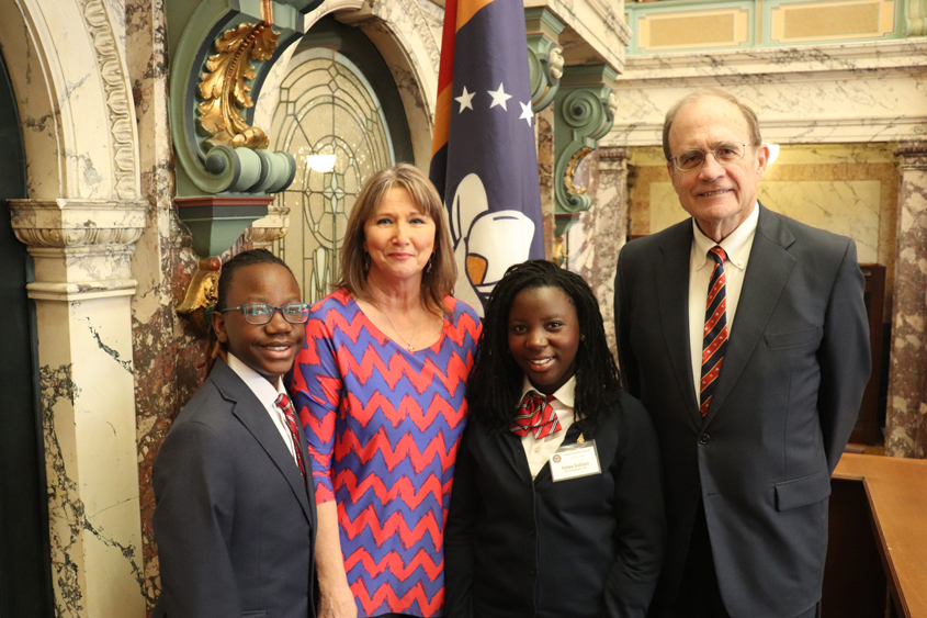Malakai Sullivan and Amiya Sullivan of Birmingham, AL served as pages for the Mississippi Senate