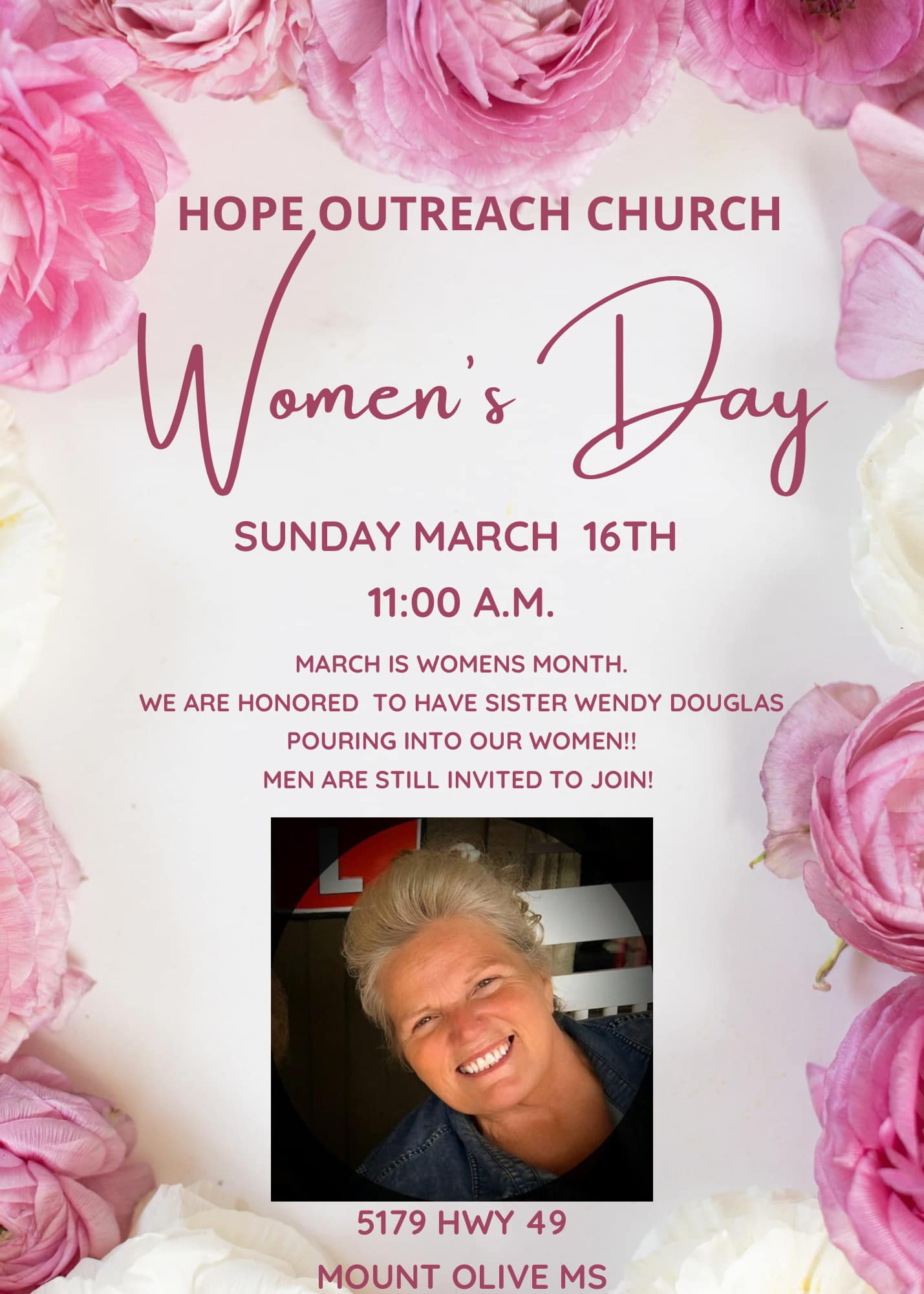 Hope Outreach Church March Revival March 14-16 & Women’s Day March 16