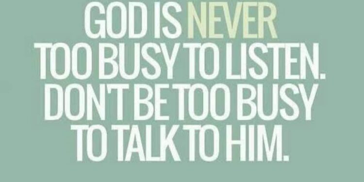 Slow down…take time…and just listen