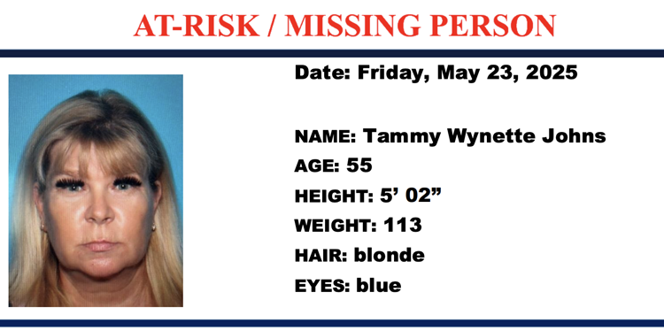 Silver Alert for Tammy Wynette Johns of Jackson