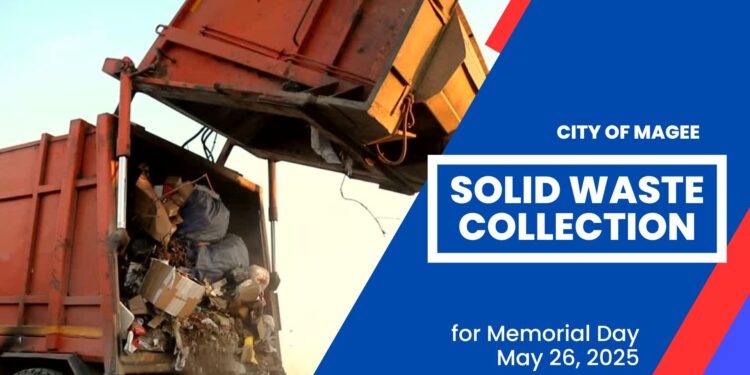 Memorial Day Garbage Collection for the City of Magee
