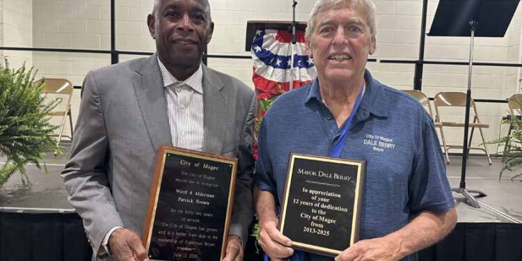 Magee Honors Mayor Dale Berry and Alderman Patrick Brown at Retirement Reception