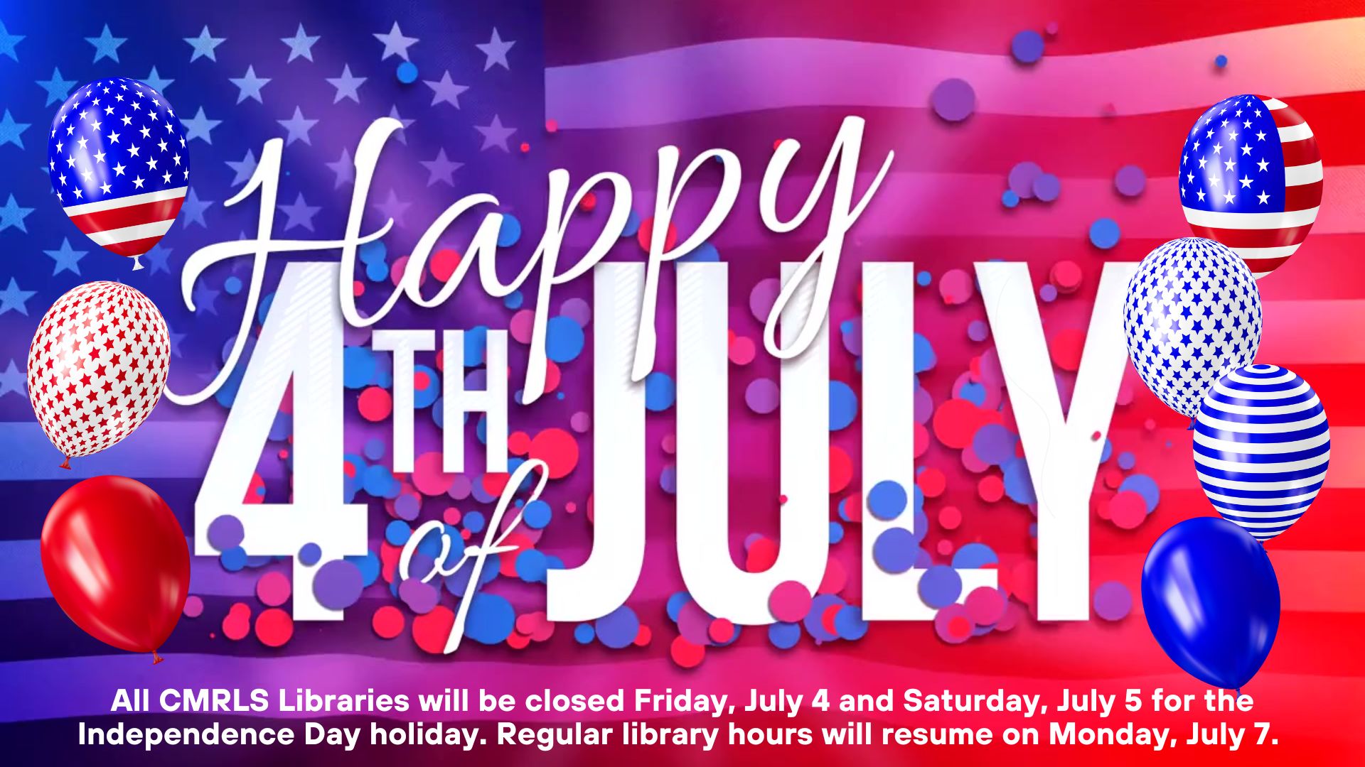 Magee Public Library Will Be Closed on July 4