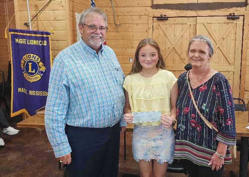 Lauren Rankin Awarded Lions Club Scholarship in honor of Tommy Everett