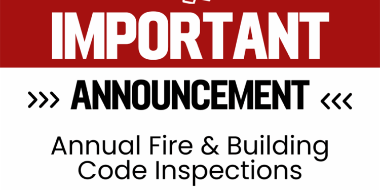 Annual Fire & Building Code Inspections begin in City