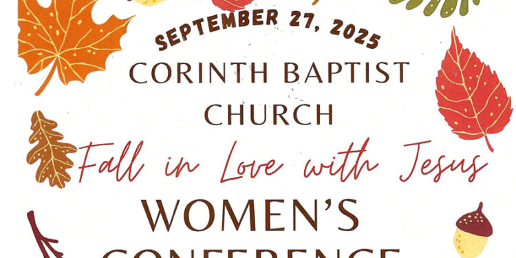 Mark your Calendar NOW! Corinth ‘s Women’s Conference September 27