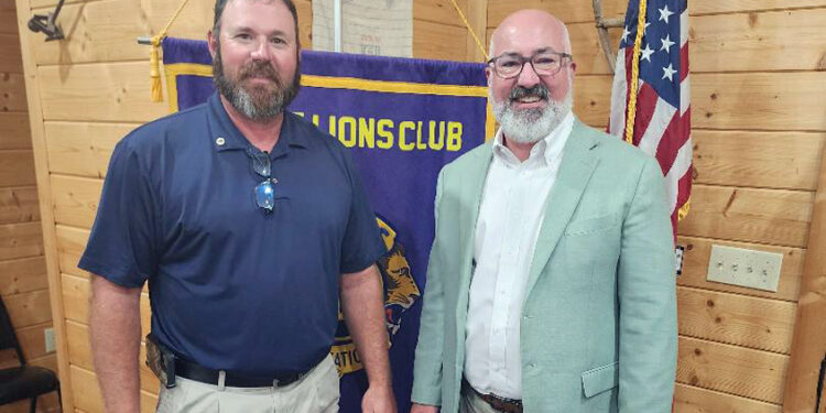 Brad White Speaks to Magee Lions Club