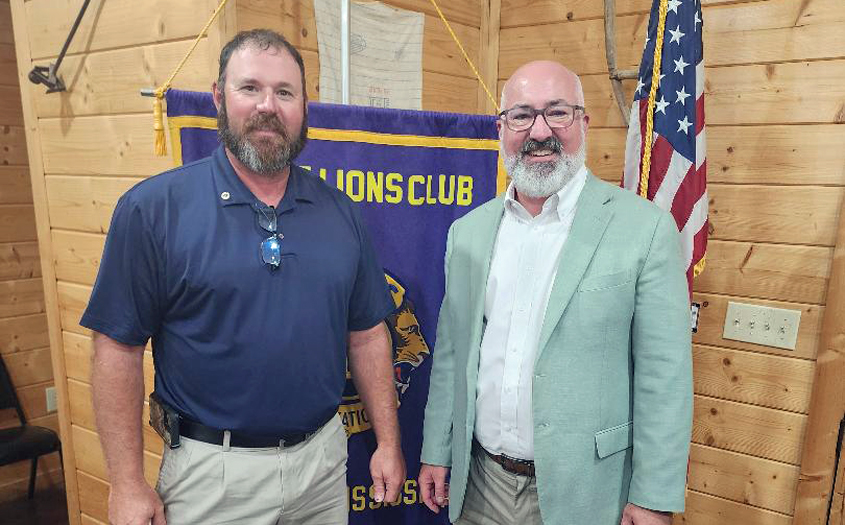 Brad White Speaks to Magee Lions Club