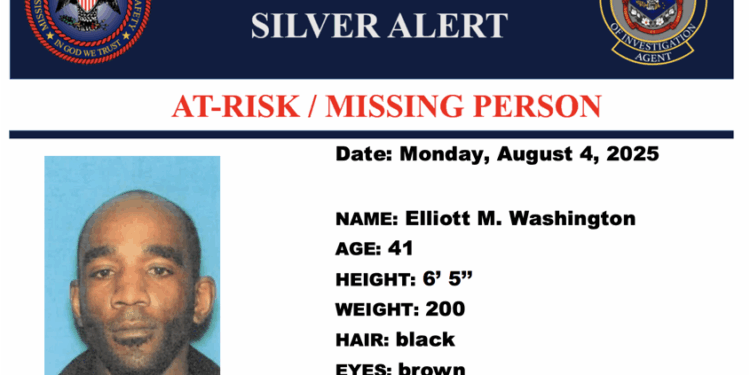 Silver Alert for Elliott M. Washington