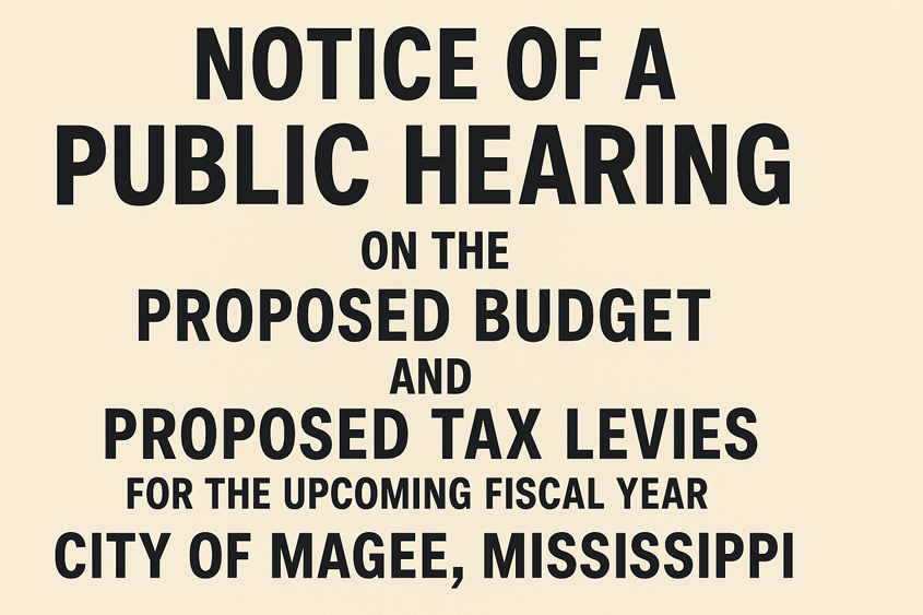 Public Hearing on Proposed Budget & Proposed Tax Levies for up coming year
