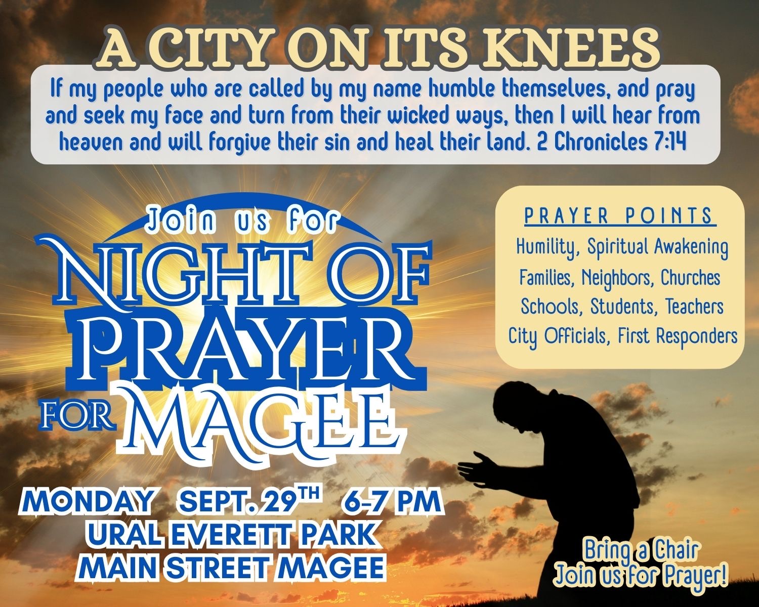 Night of Prayer Ural Everett Park September 29th