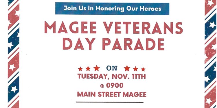 Magee Veterans Day Parade November 11, 2025