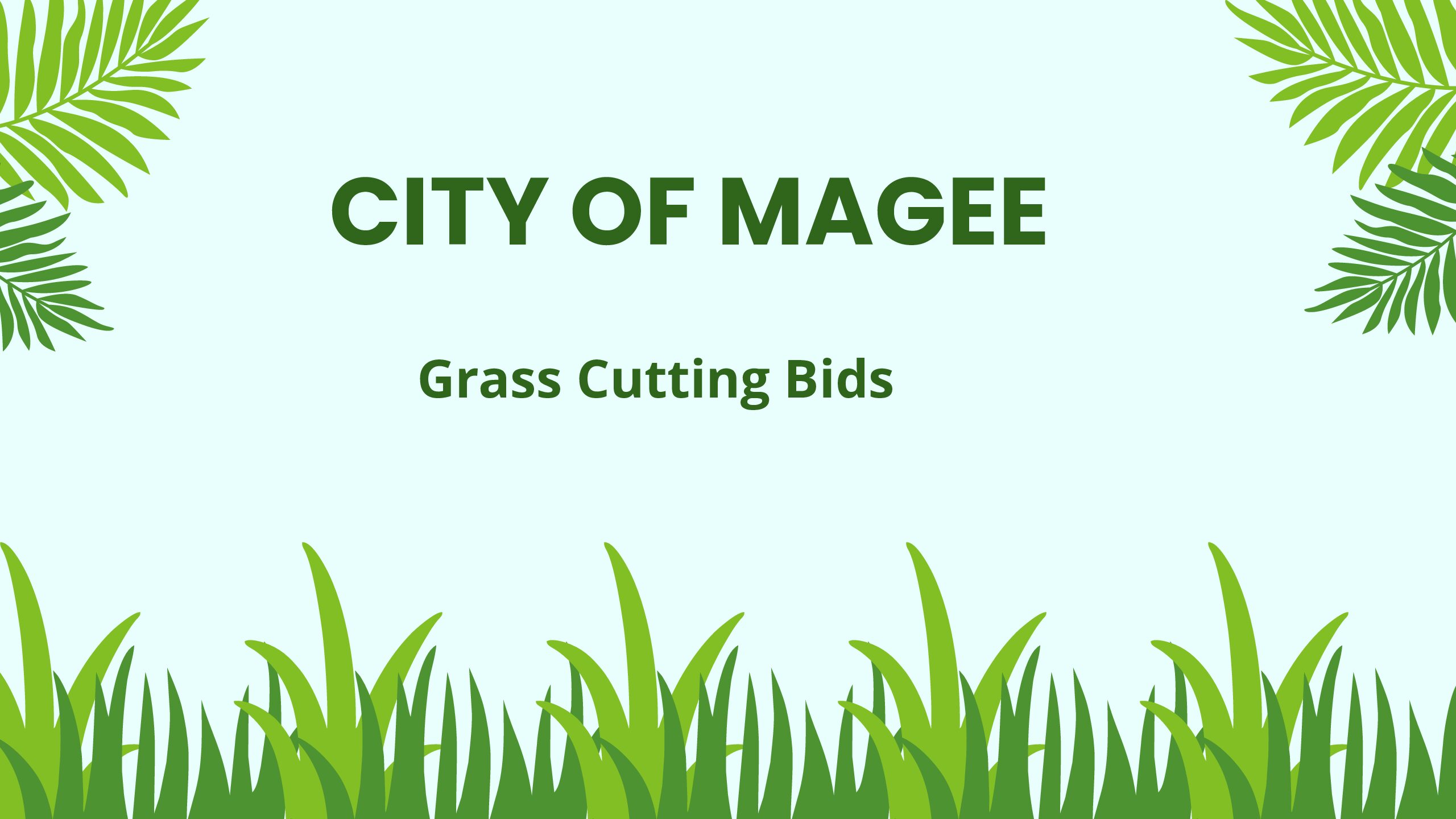 Bids for City 3 year contract on Grass Cutting