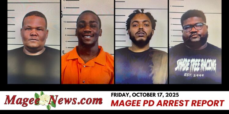 Magee Police Department Makes 4 Arrests