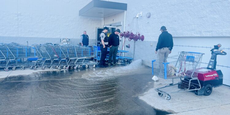 Water Flowing at Wal-Mart
