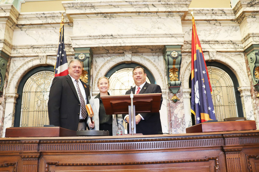 Simonini and Ashley visit Capital in support of programs about intellectual disabilities