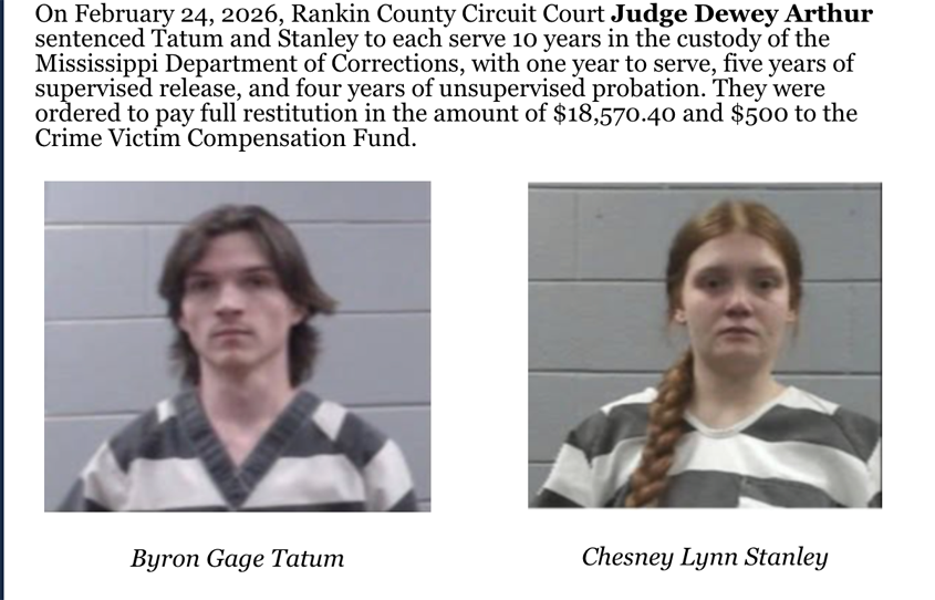 AG Fitch Announces Sentencing in Grand Larceny Case