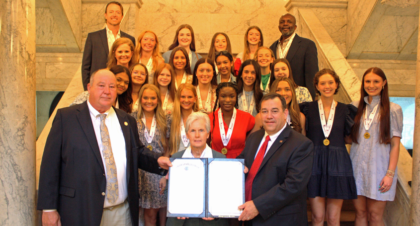 Simpson Academy Lady Cougars Presented Senate Resolution 61