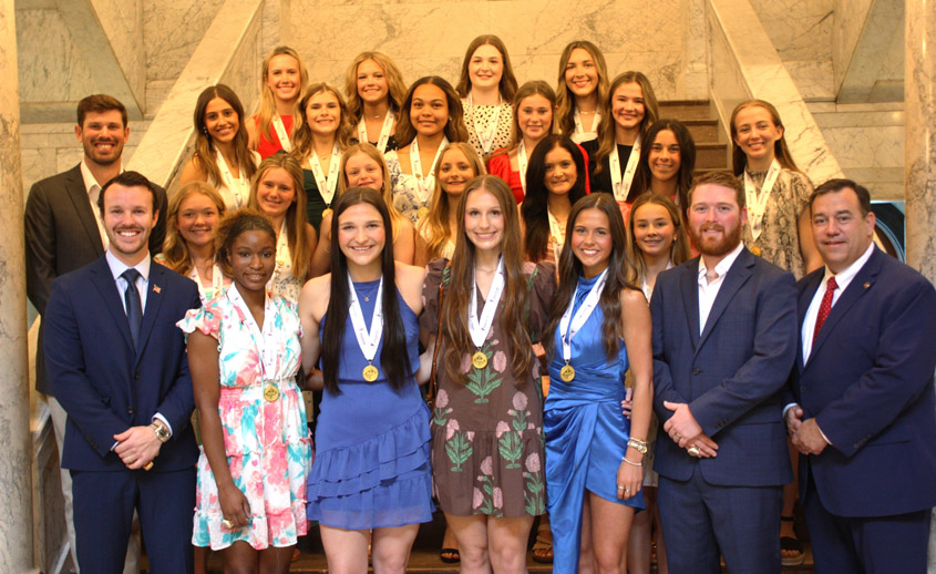 SCA Lady Cougar Softball Team Recognized @ State Capital