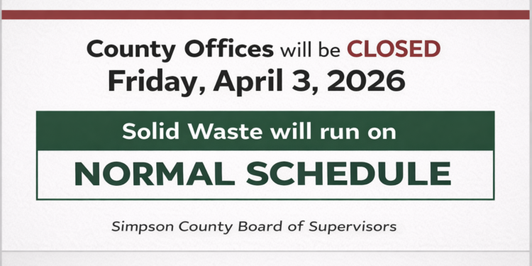 County Solid Waste Notice for Holiday