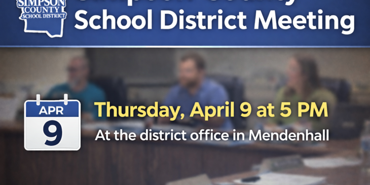 SCSD Meeting Thursday, April 9th @ 5 PM