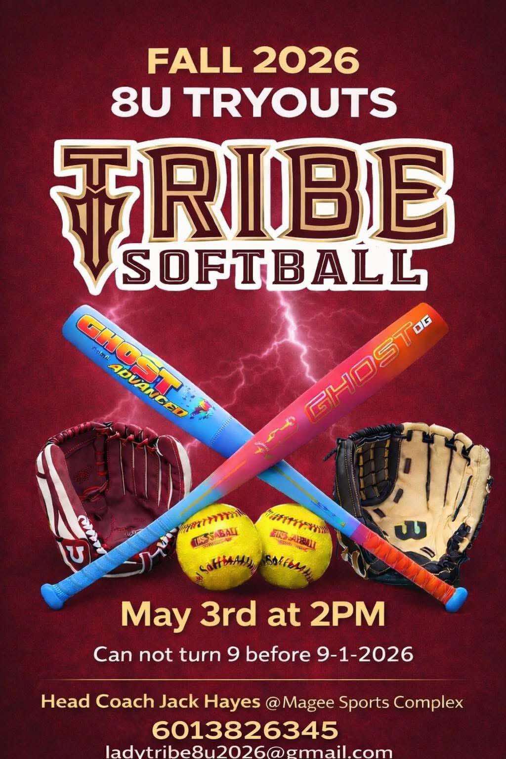 Tribe Fall 2026 8U Softball Tryouts