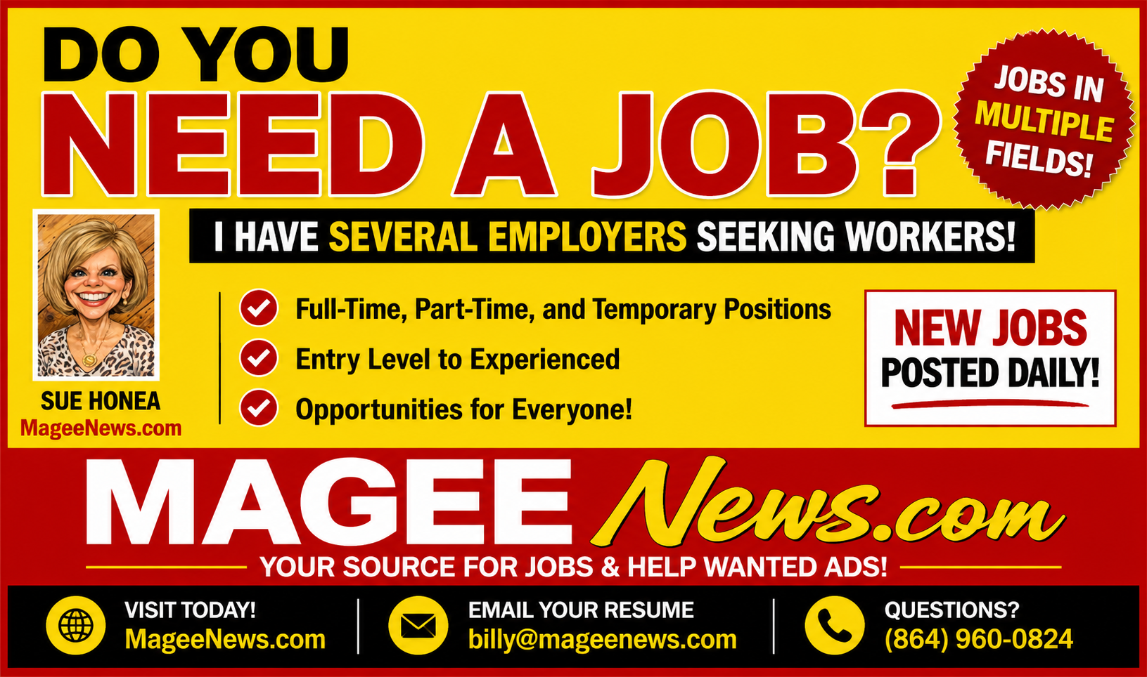 Do you need a job?  Check out these listenings!