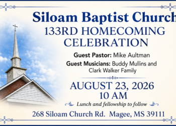 Siloam Baptist Church 133 Homecoming Celebration!  Mark your calendar!