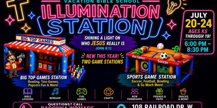 Anew Creation Church invited young children and teens to VBS July 20-24