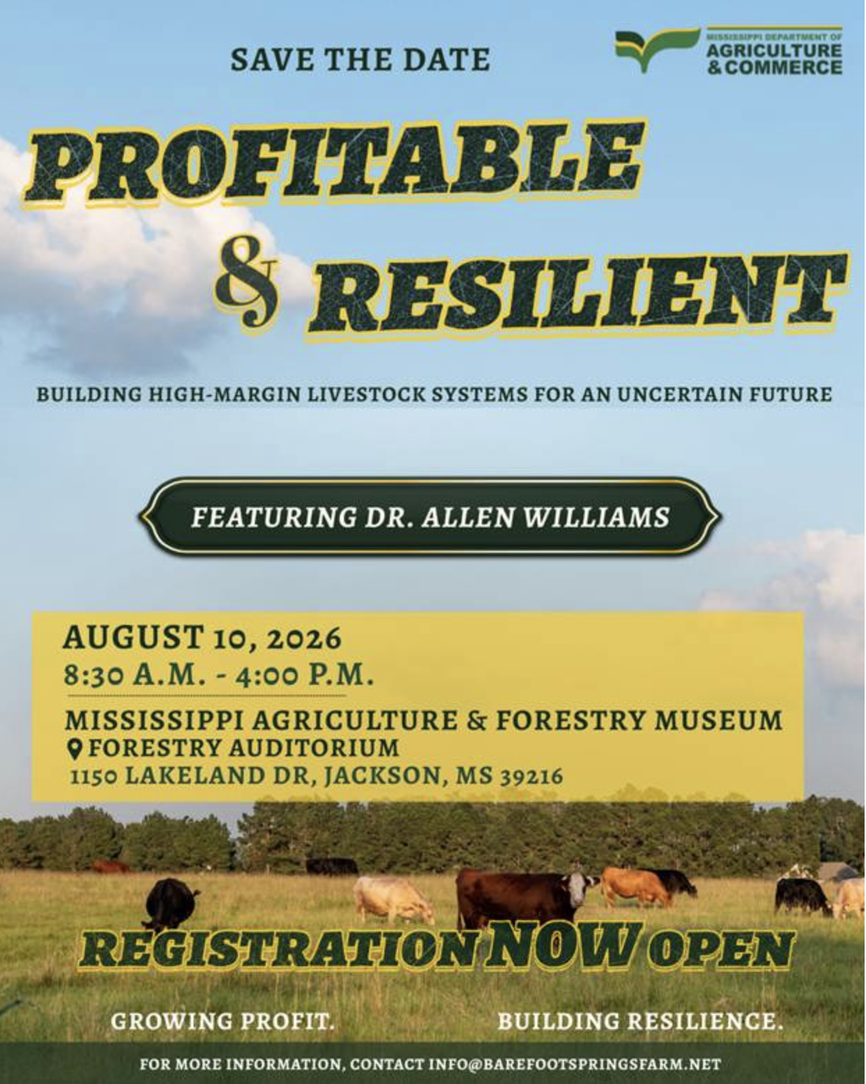 MDAC to Host Workshop for Farmers and Ranchers on Building High-Margin Livestock Systems