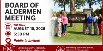 City of Magee Board  Agenda August 18, 2026