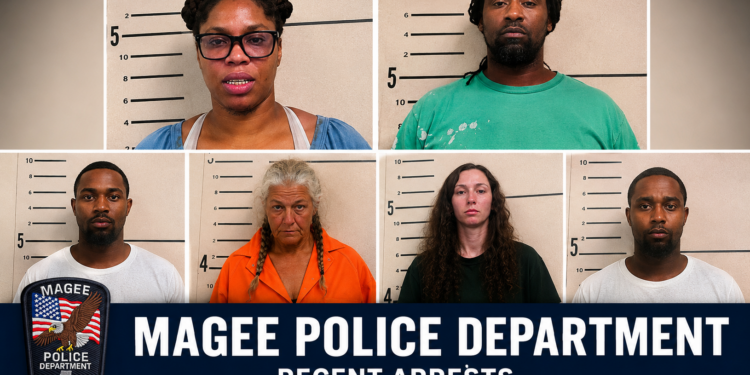 Magee Police Department Reports Recent Arrests