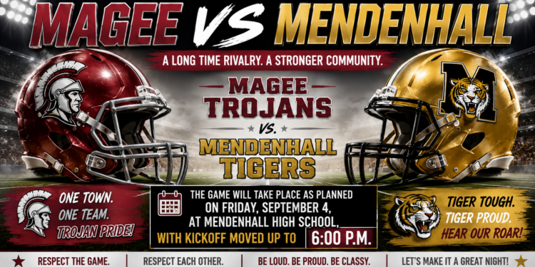 Magee VS Mendenhall on tap for Friday night beginning at 6 PM Tiger Field